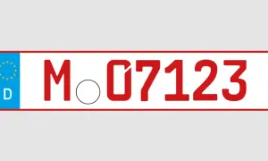 Deutsches Kennzeichen M-07123. Informiert über die 07 Kennzeichen Kosten.