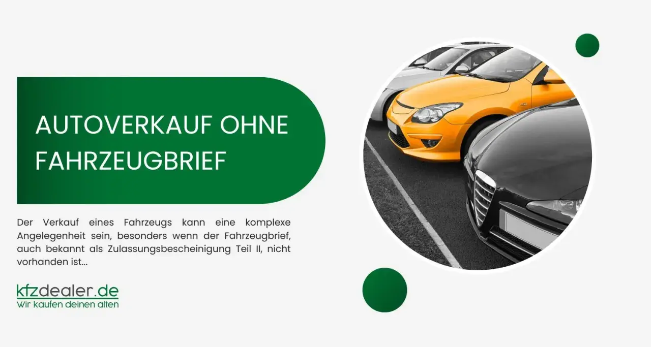 Autoverkauf ohne Fahrzeugbrief: Mehrere Autos stehen auf einem Parkplatz. Gelbes Auto im Fokus.