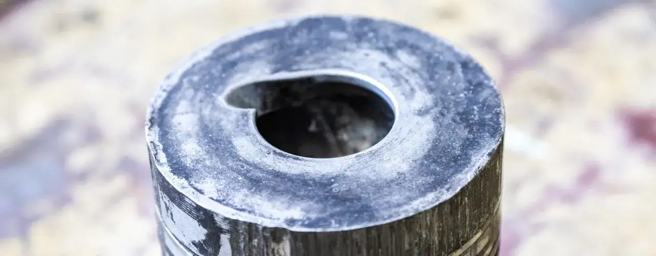 Nahaufnahme eines besch&auml;digten Kolbens, der auf einen m&ouml;glichen Kolbenfresser hindeutet. Die Reparaturkosten k&ouml;nnen erheblich sein.